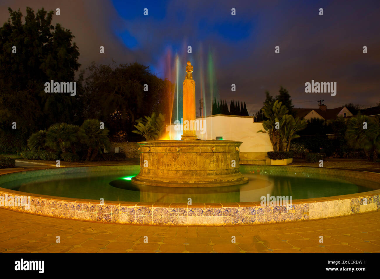 La fontana elettrica, Beverly Hills, Los Angeles, California, Stati Uniti d'America Foto Stock