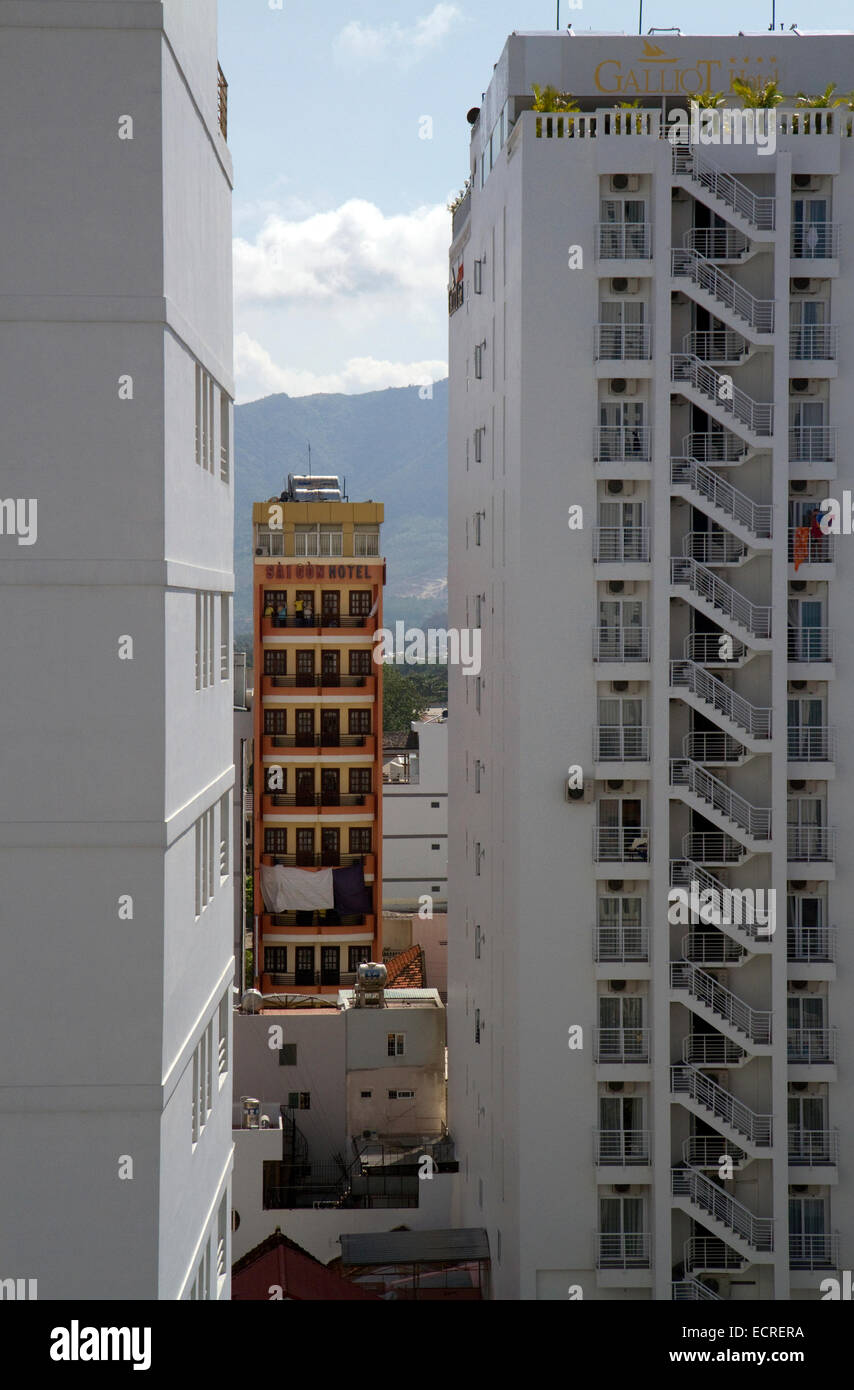 Alberghi a Nha Trang, Vietnam. Foto Stock