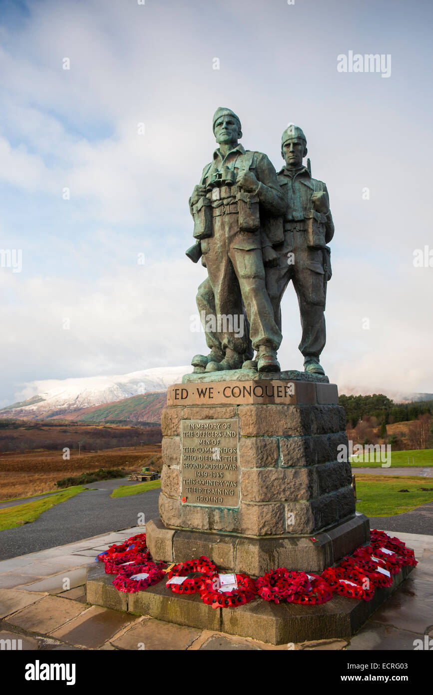 Il Commando Memorial, Spean Bridge vicino a Fort William in Scozia UK Foto Stock