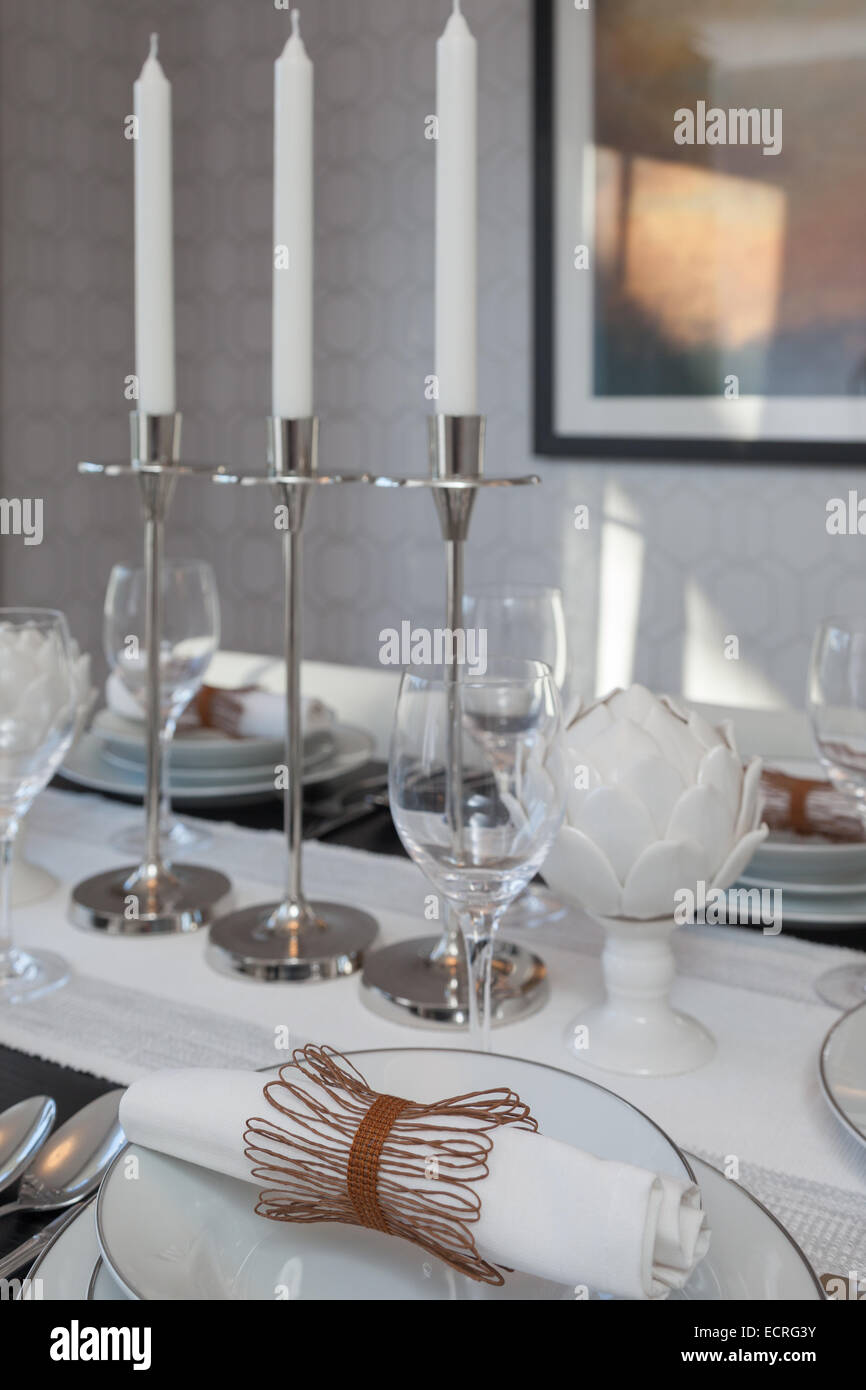 Elegante sala da pranzo Foto Stock
