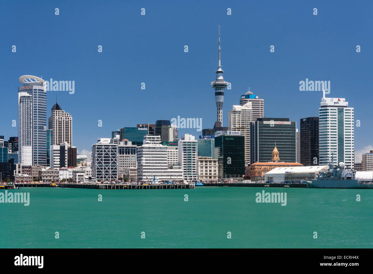 Auckland waterfront panorama Foto Stock