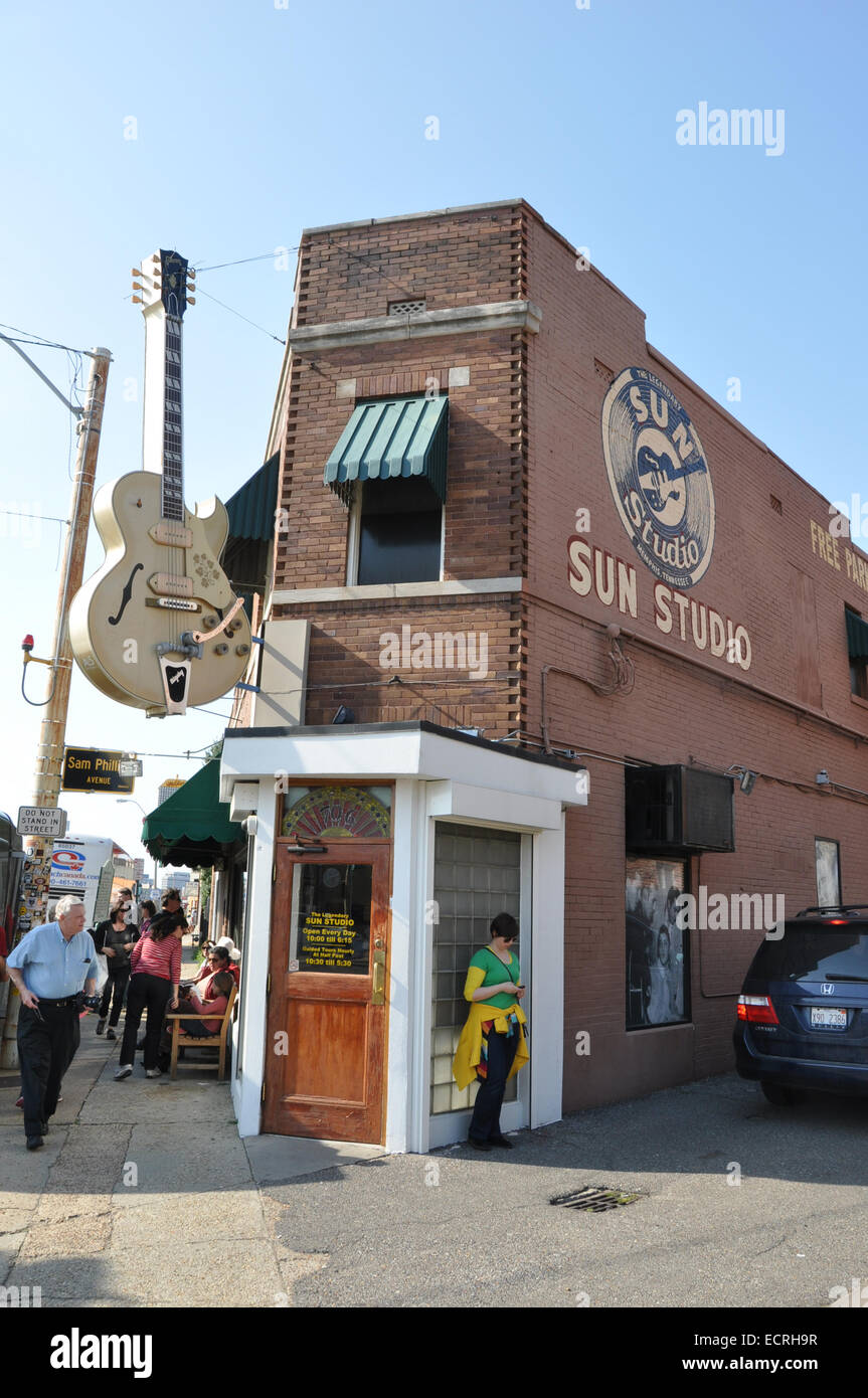 Sun Studio è uno studio di registrazione aperto da rock pioneer Sam Phillips a 706 europea Avenue a Memphis, Tennessee, 1950 Foto Stock