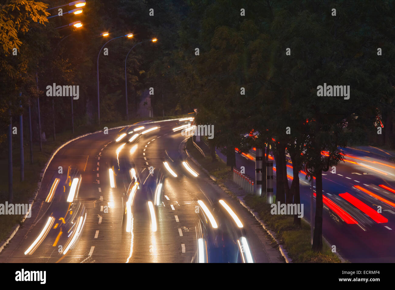 Autovelox, luce rossa di monitoraggio, luce rossa, radar di sorveglianza del traffico, traffico, a Stoccarda, BADEN-WURTTEMBERG, Germania Foto Stock