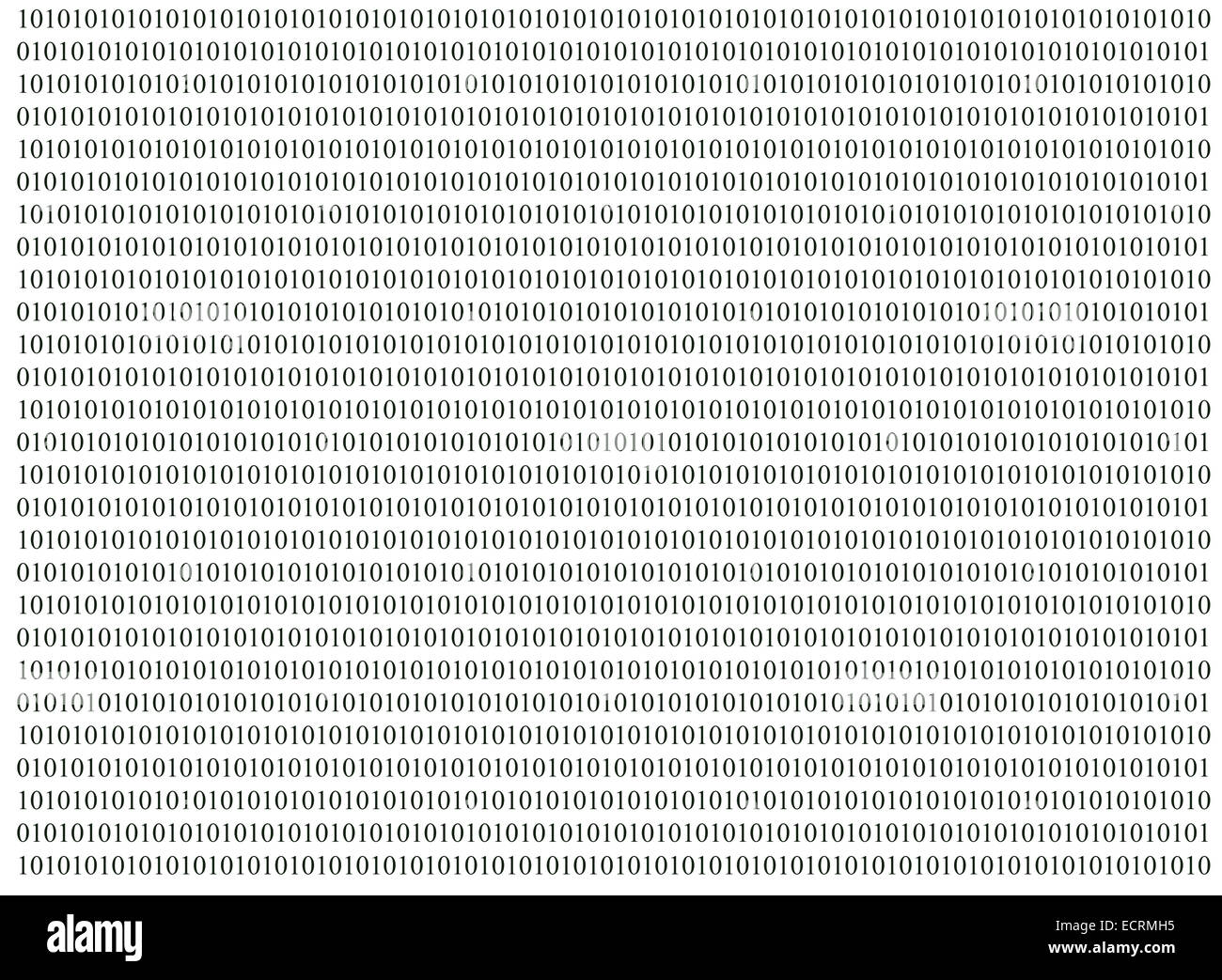 Codice binario sequenza numerica dati digitali, codice del computer Foto Stock