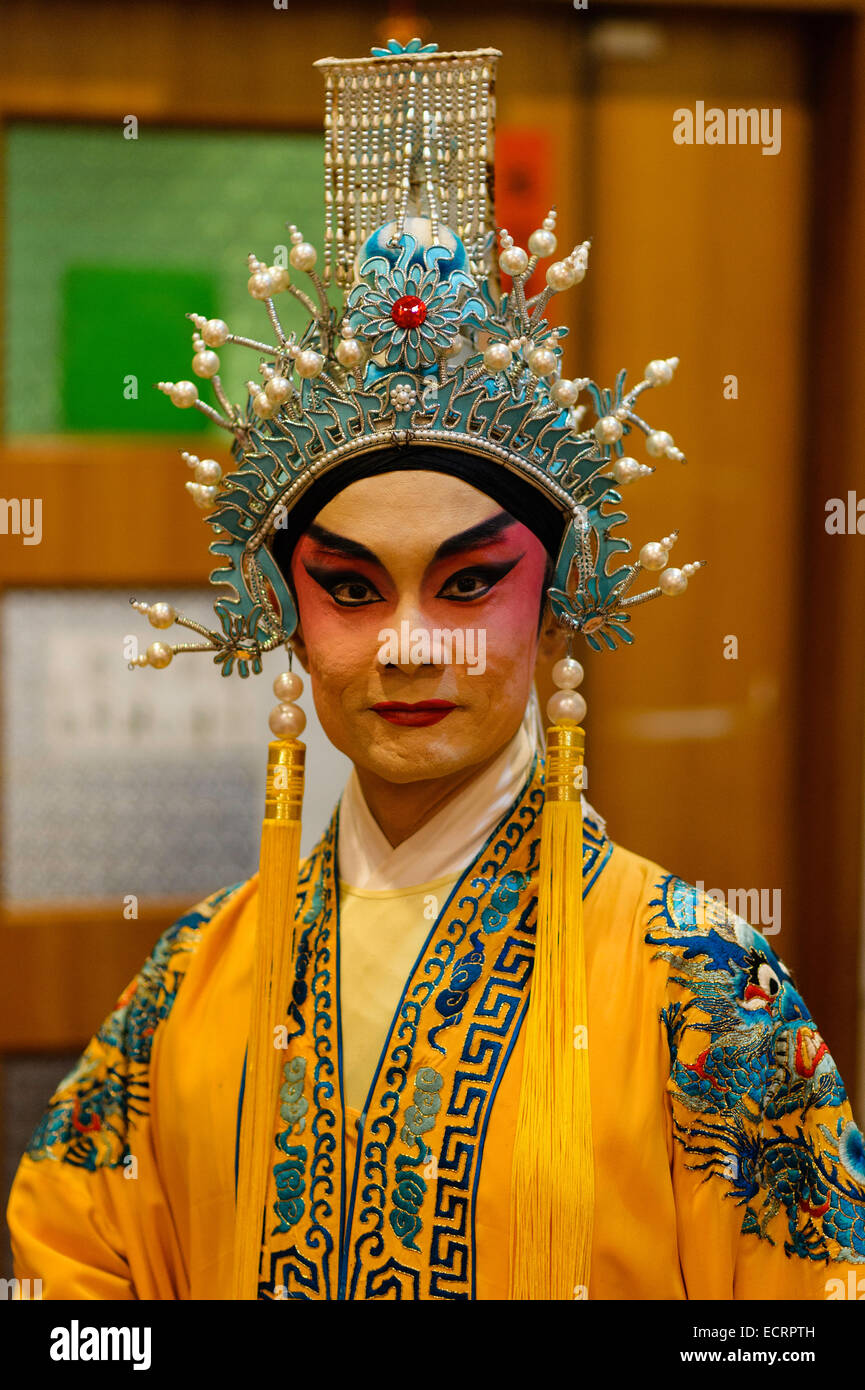 Il Cantonese Opera visualizza in Singapore Foto Stock
