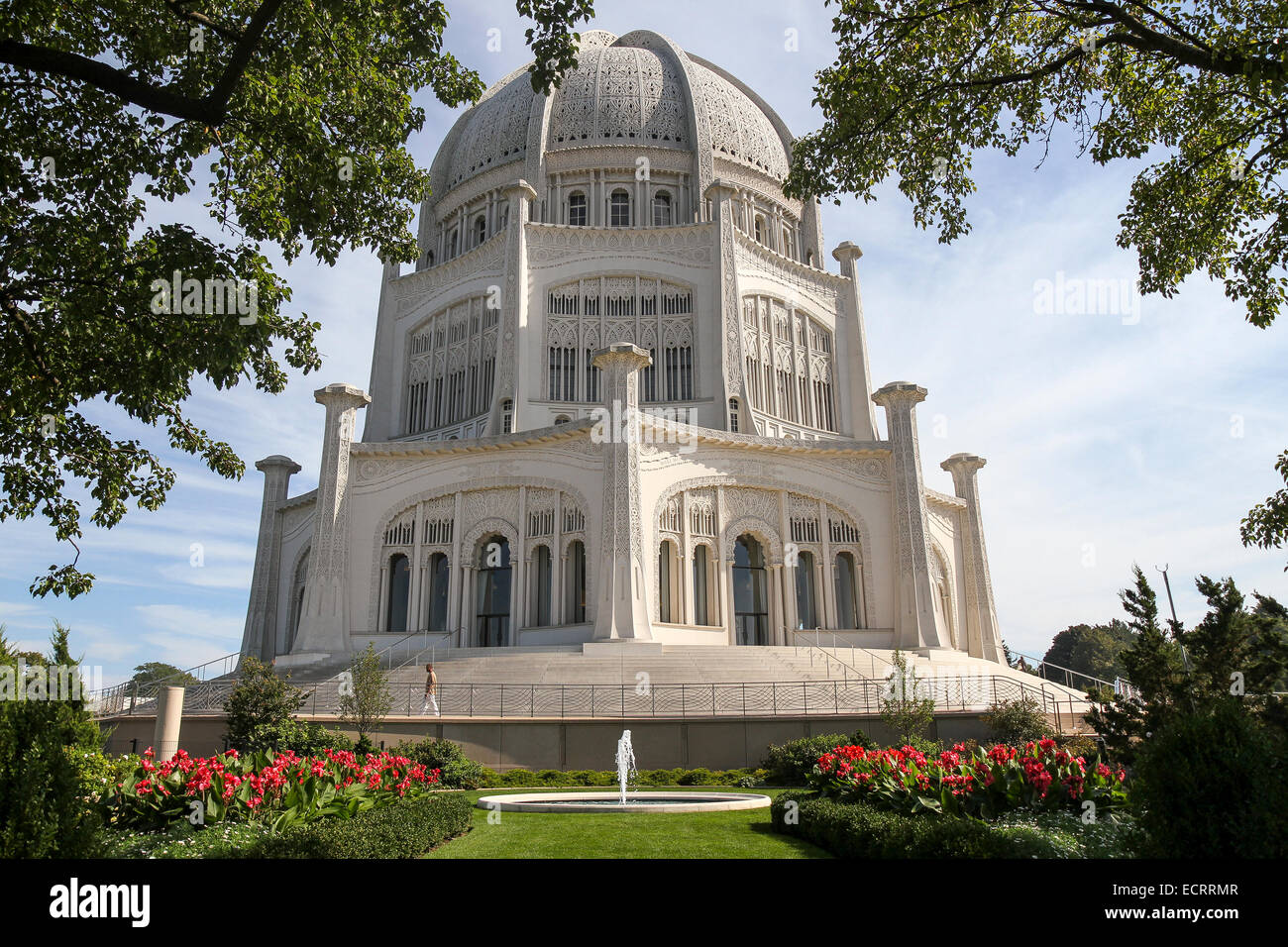 Baha'i casa di culto, Wilmette, Illinois, Stati Uniti, America del Nord Foto Stock