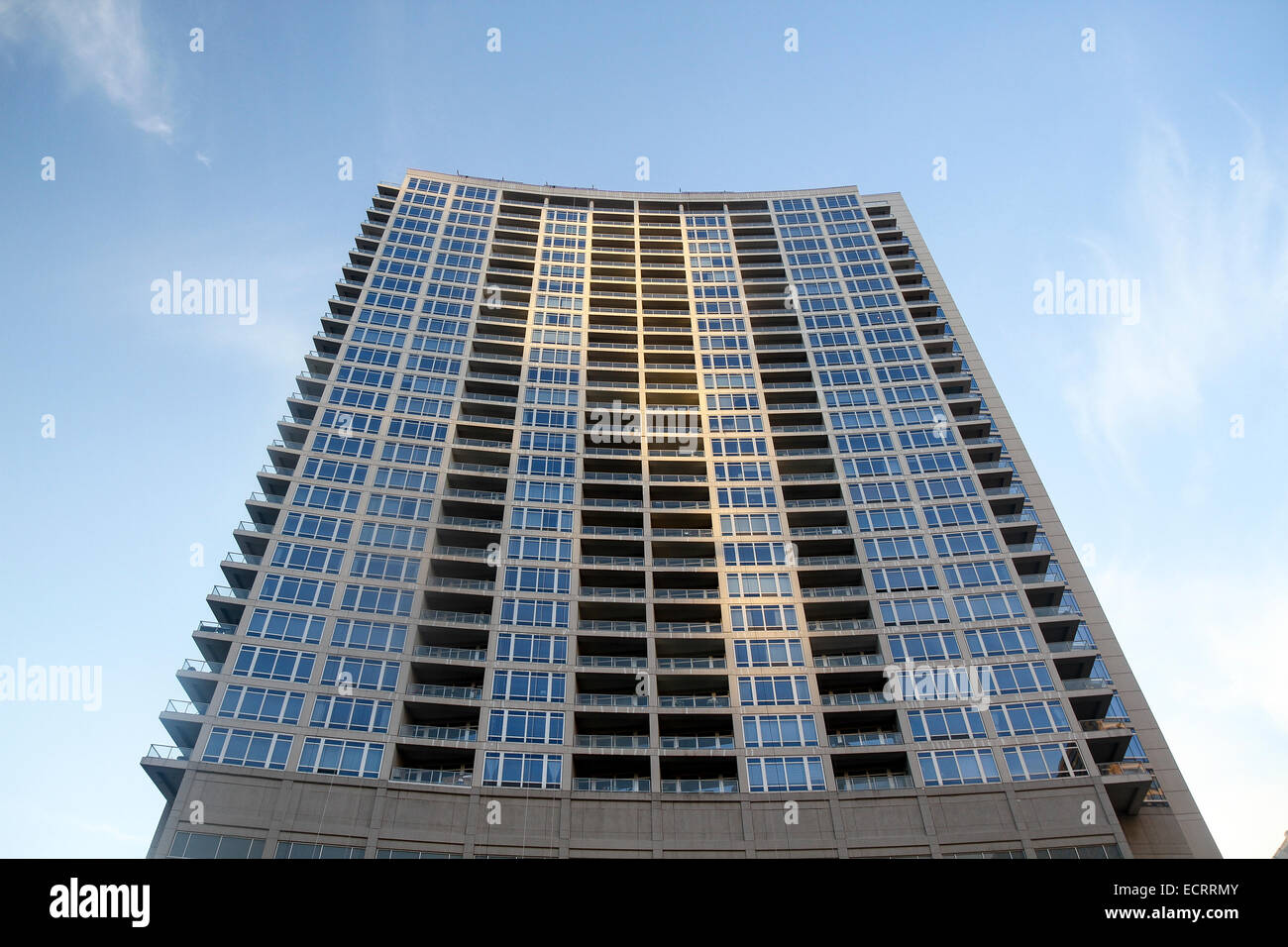 Riverbend, Luxury Condominiums sul Fiume di Chicago, Chicago, Illinois, Stati Uniti Foto Stock