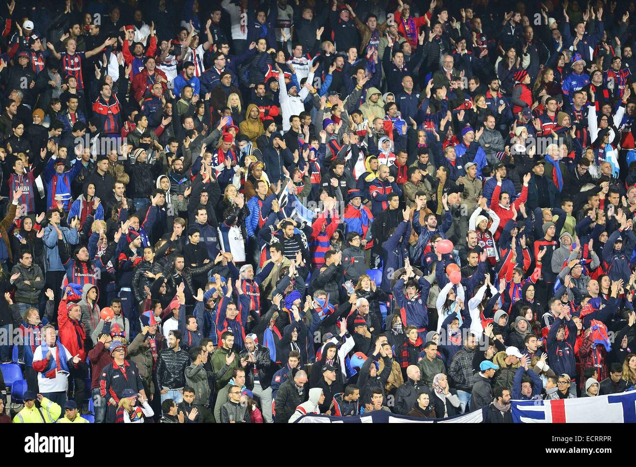 Marrakech, Marocco. Xvii Dec, 2014. Ventilatori durante il match 6 tra San Lorenzo vs Auckland City FC a Grand Marrakech Stadium. © Marcio Machado/ZUMA filo/Alamy Live News Foto Stock