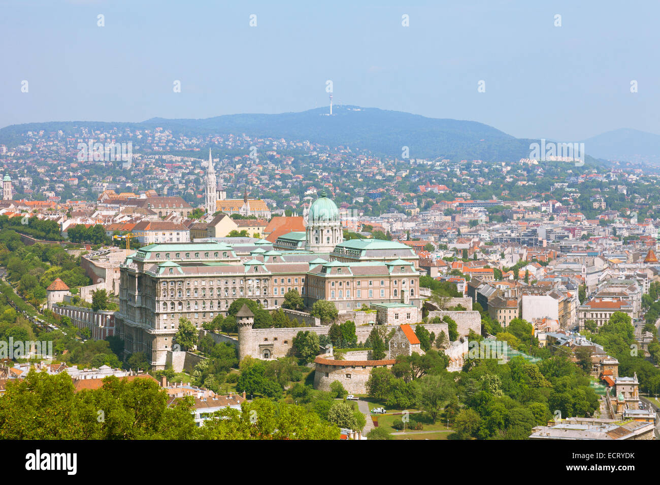 L'Europa, Ungheria, Budapest, la Collina del Castello e il Castello Foto Stock