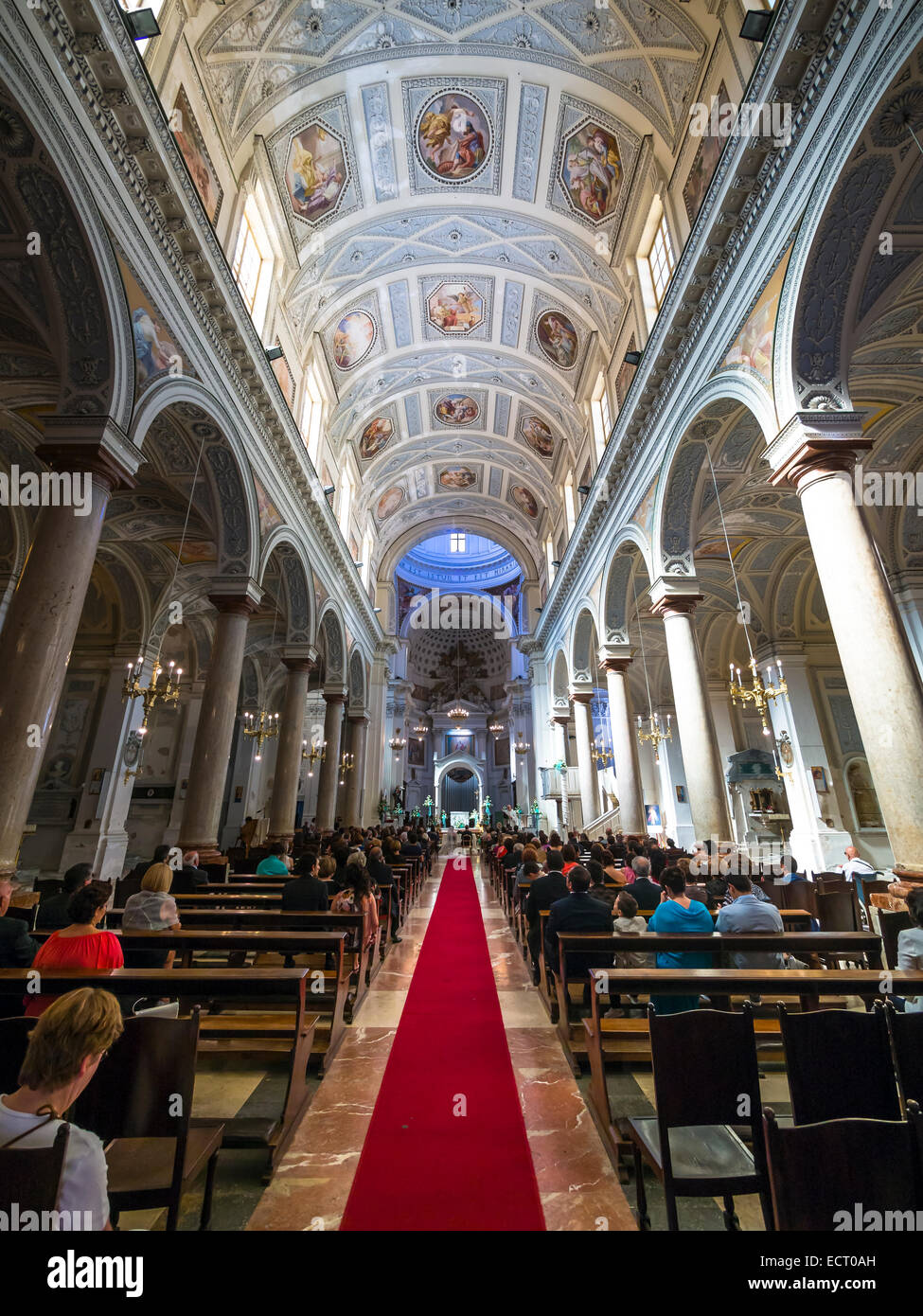 Italia Sicilia Trapani cerimonia di matrimonio nella chiesa di San Lorenzo Foto Stock