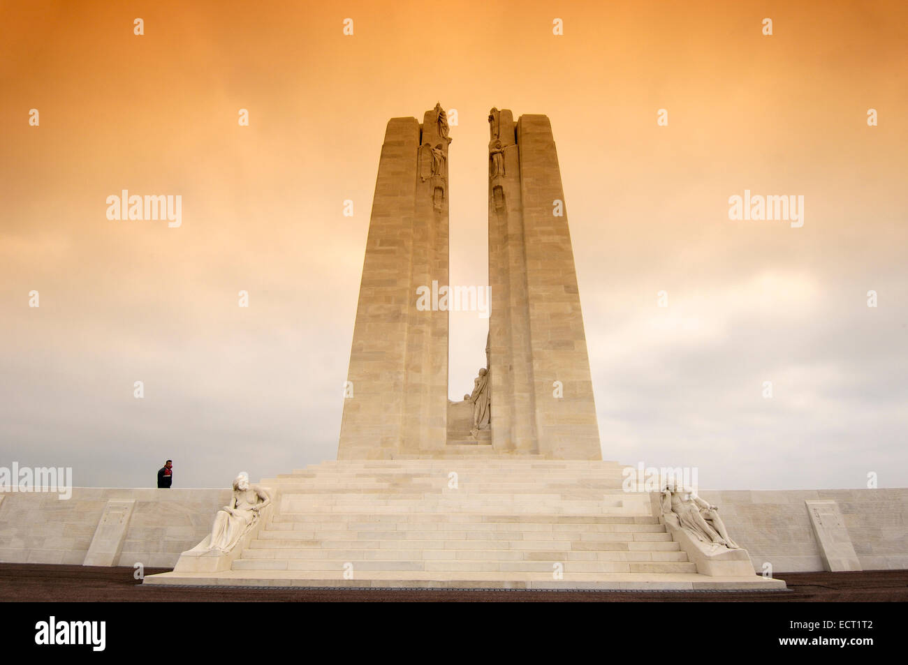 Vimy, Canadese Prima Guerra Mondiale Memorial, Pas-de-Calais, valle della Somme, Francia, Europa Foto Stock