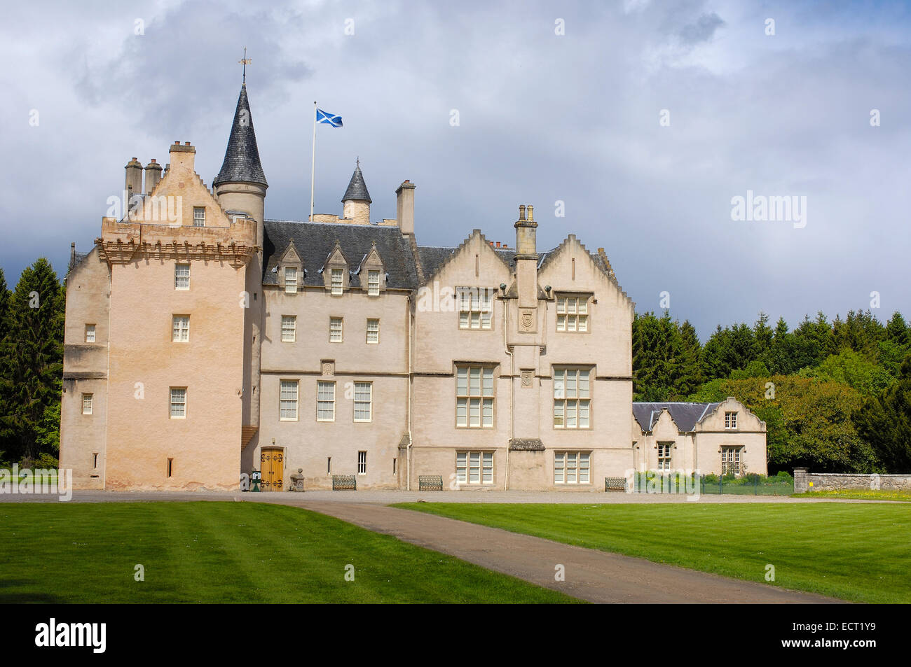 Brodie Castle vicino a Inverness, Grampian regione, Scozia, Regno Unito, Europa Foto Stock