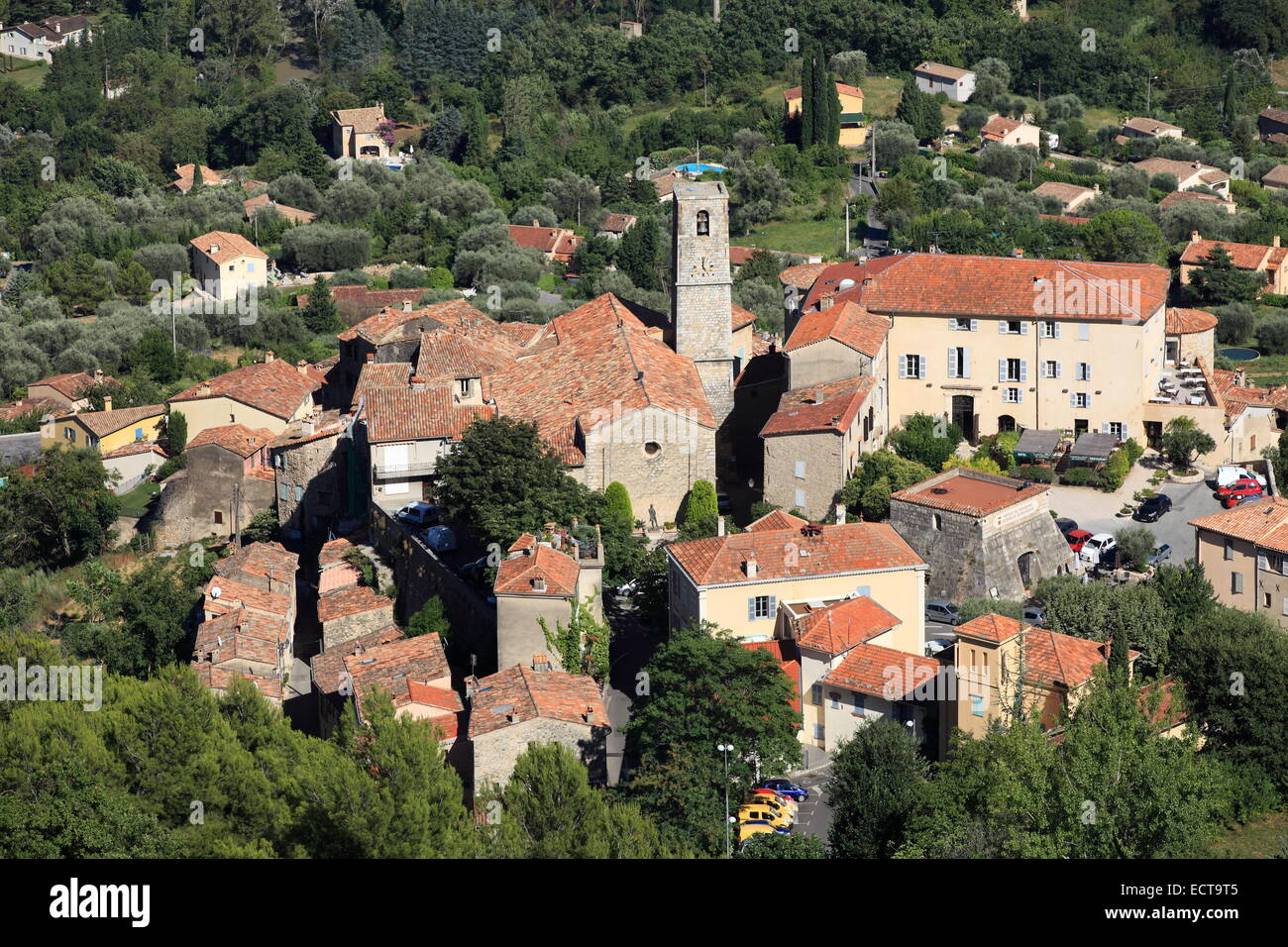 Il villaggio di bar sur loup nella valle del Loup, Riviera francese. Foto Stock