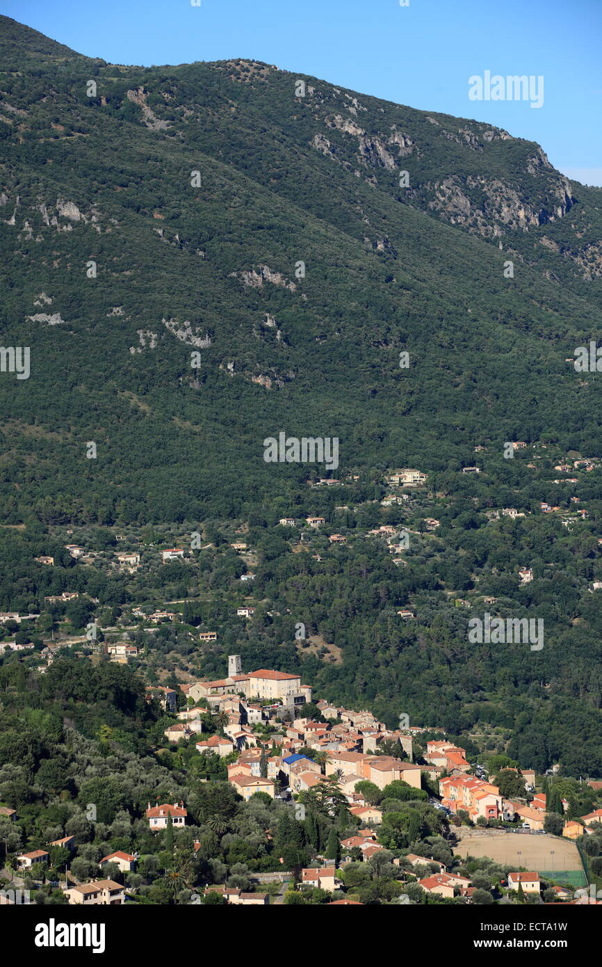 Il villaggio di bar sur loup nella valle del Loup, Riviera francese. Foto Stock
