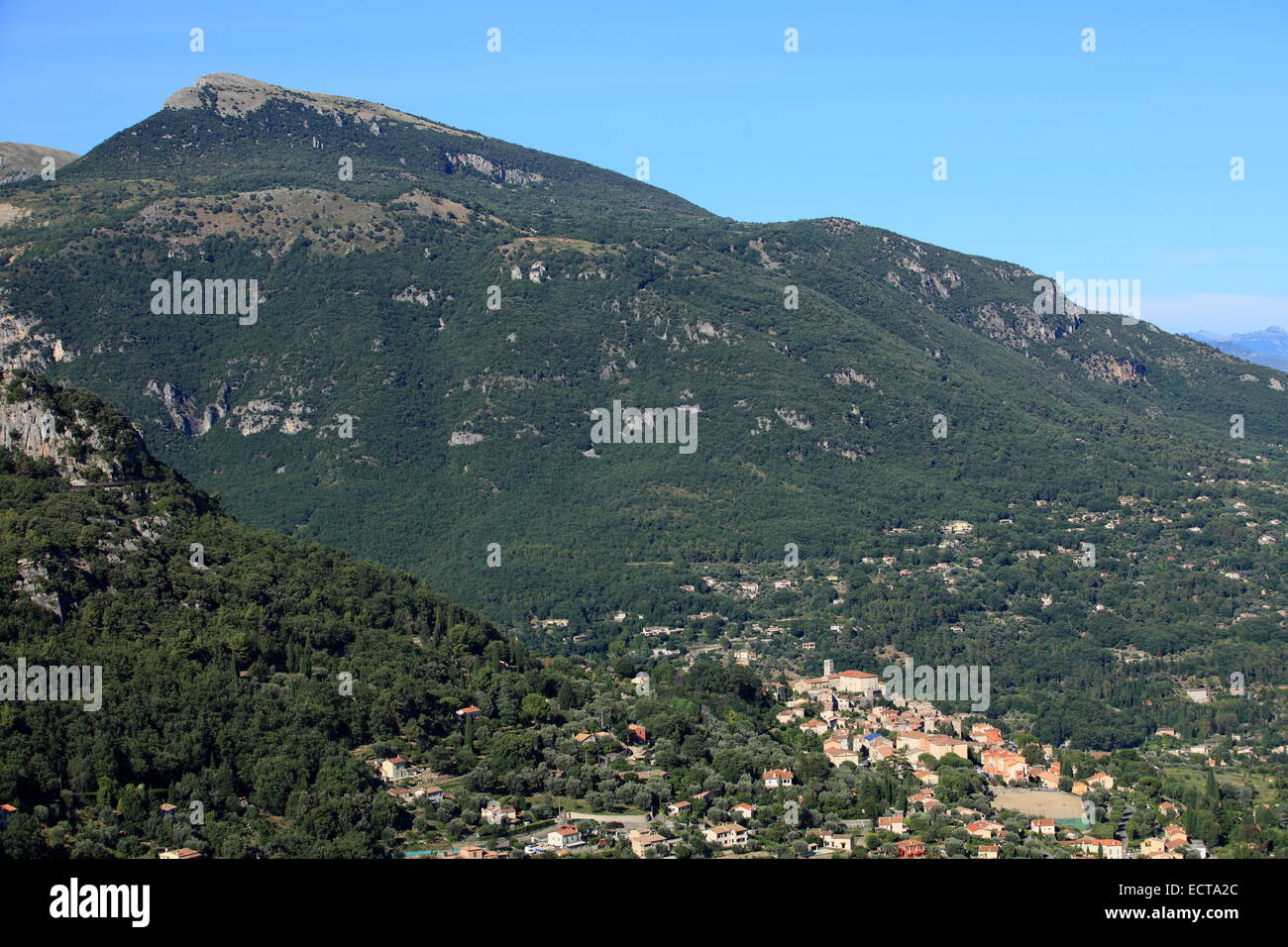 Il villaggio di bar sur loup nella valle del Loup, Riviera francese. Foto Stock
