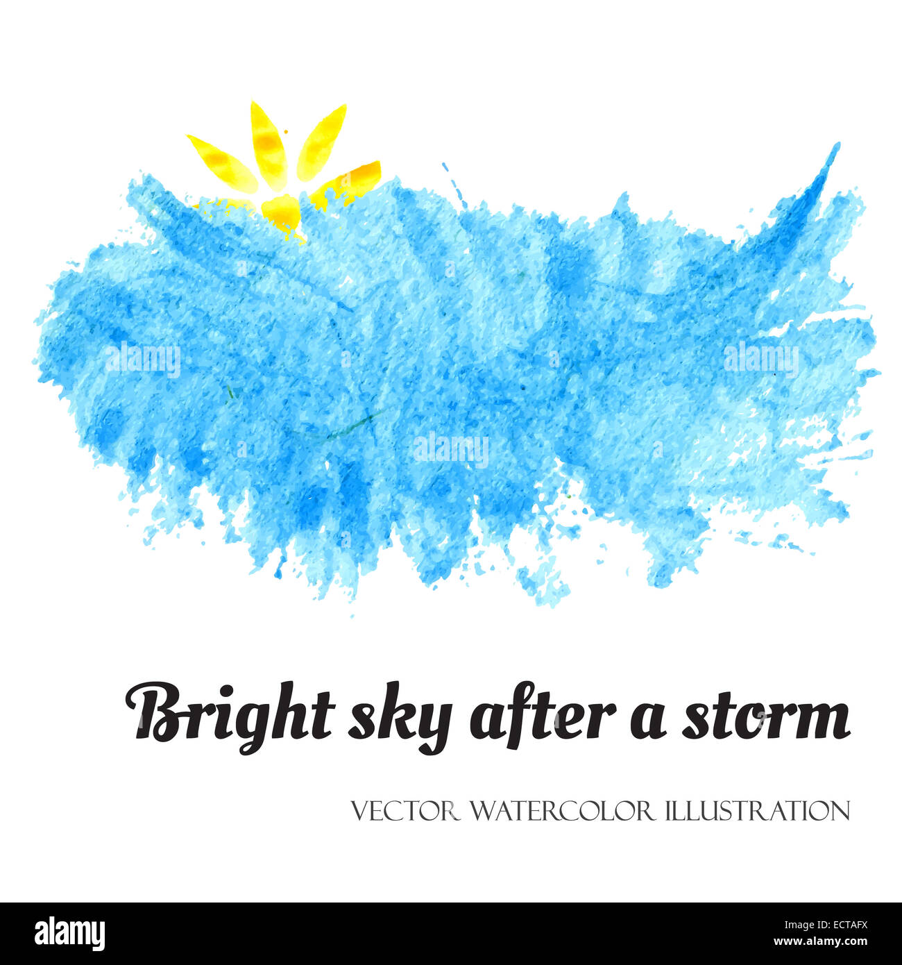 Azzurro cielo dopo una tempesta, il concetto di banner per attività commerciali. Foto Stock