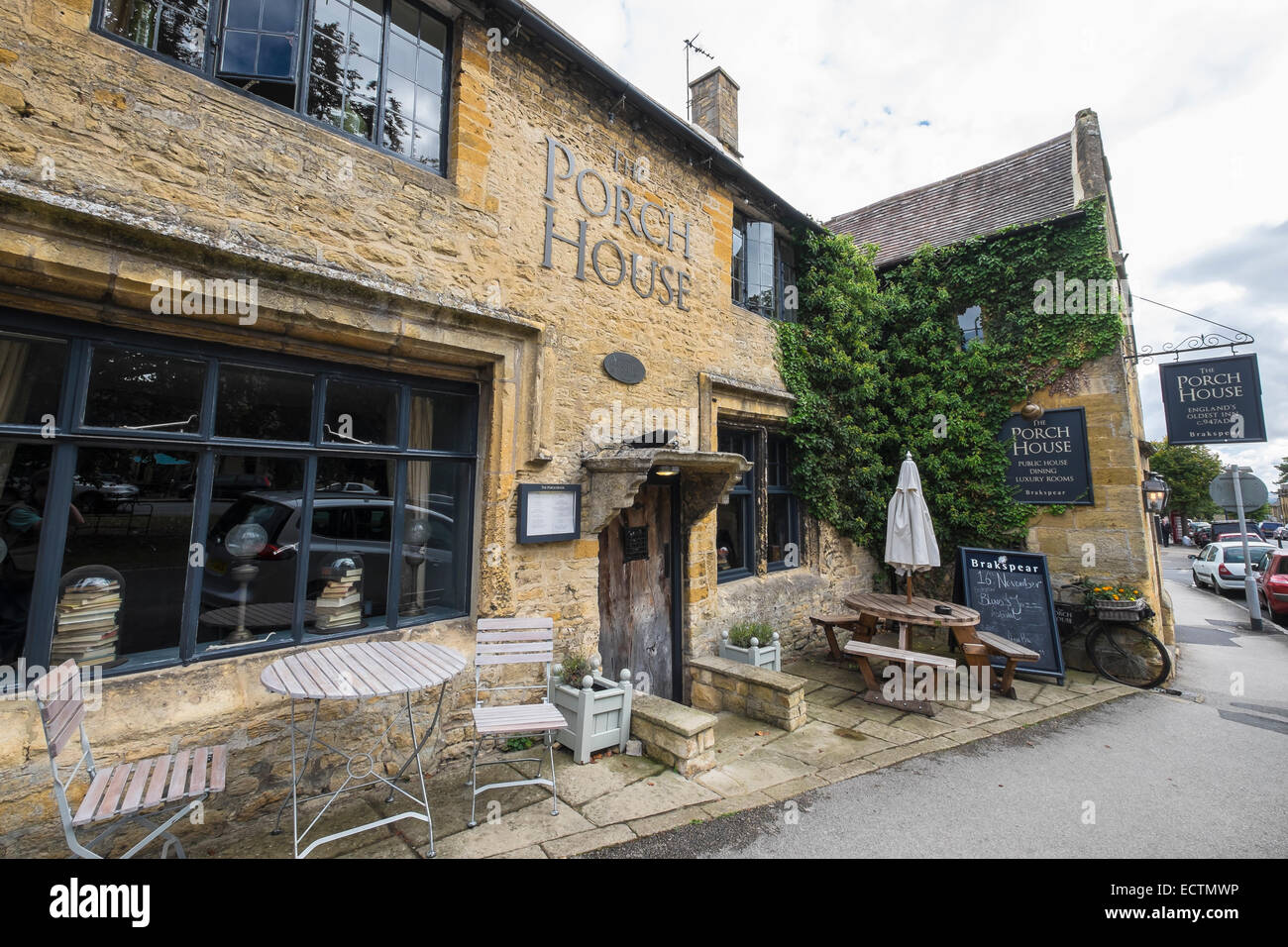 Il Portico House Inn Stow-su-il-Wold Cotswolds Gloucestershire in Inghilterra Foto Stock