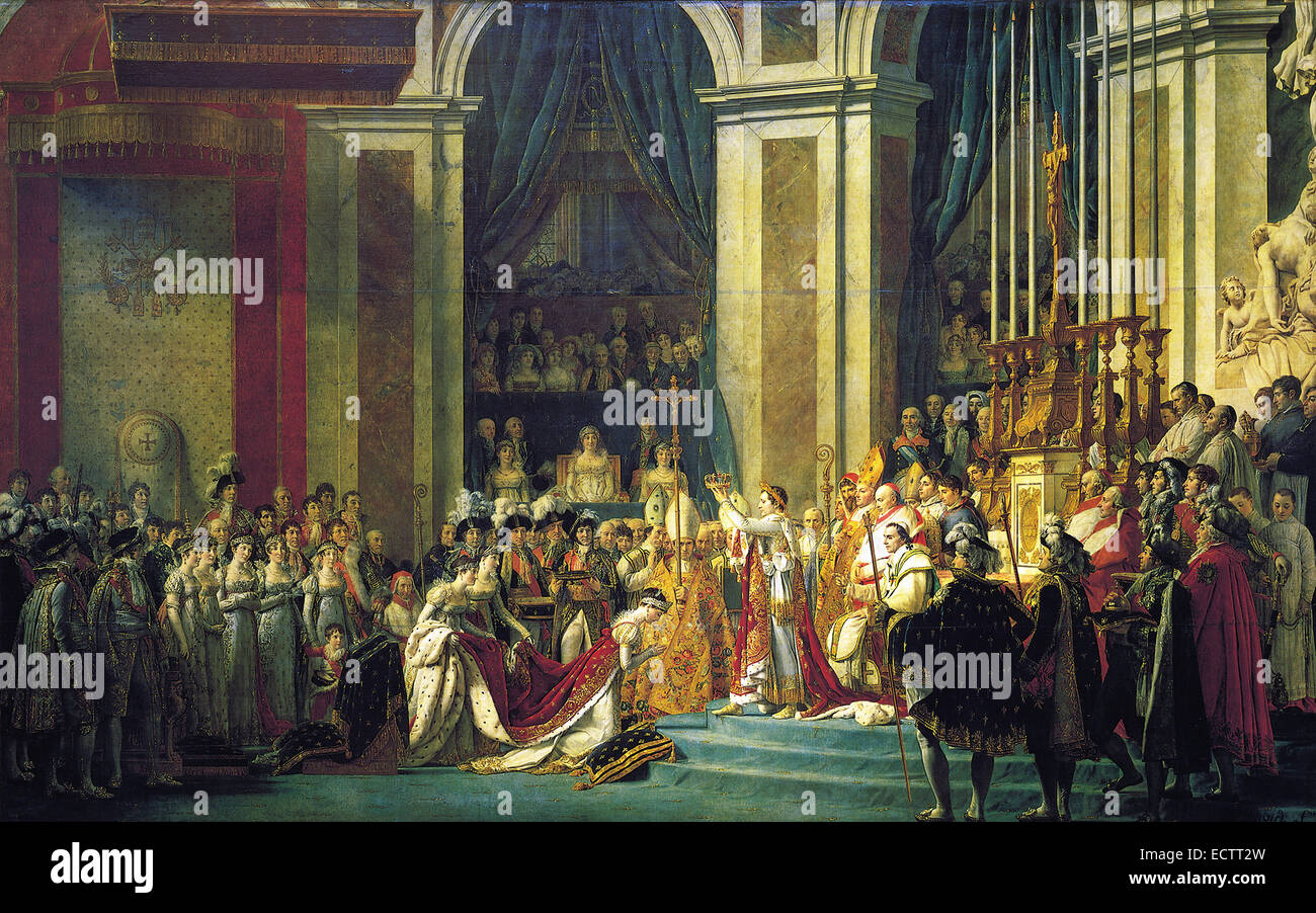 L incoronazione di Napoleone nel 1804 Foto Stock