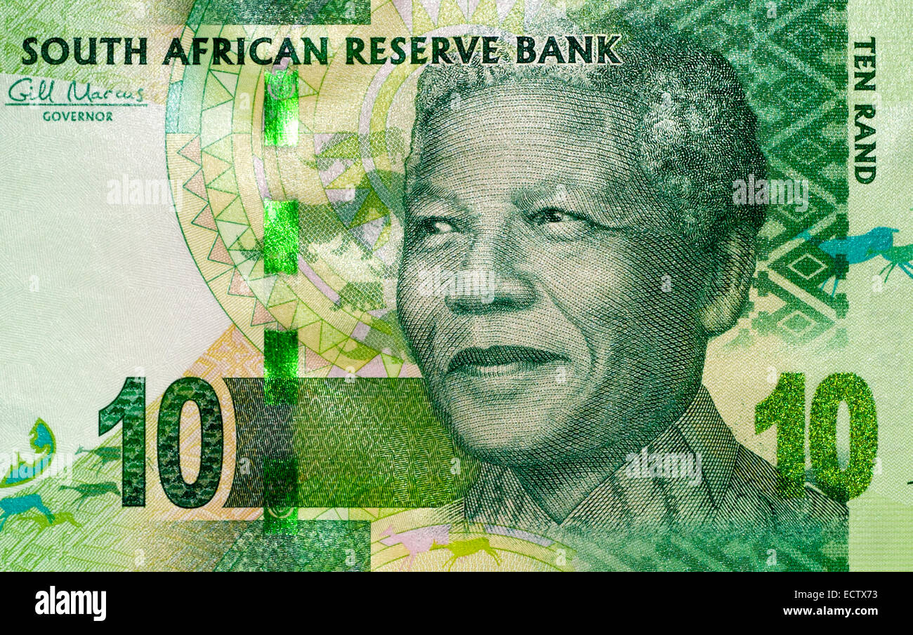 Sud Africa 10 Dieci Rand nota banca Foto Stock