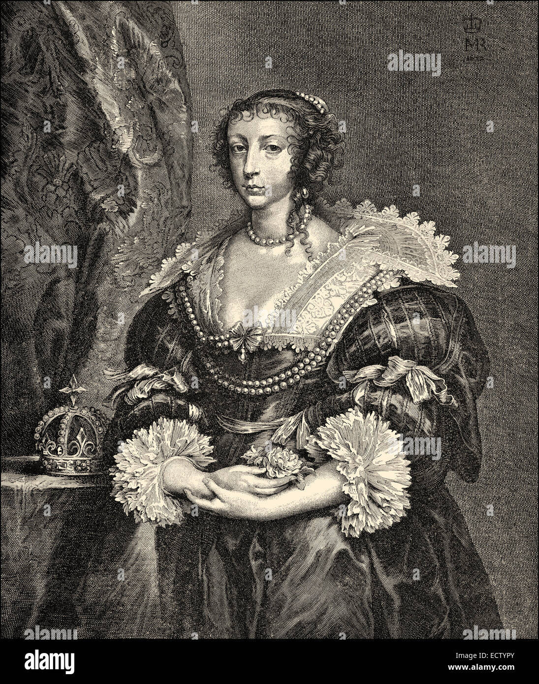 Henrietta Maria di Francia, 1609 - 1669, regina consorte di Inghilterra, in Scozia e in Irlanda come la moglie di Re Carlo I., Henriet Foto Stock