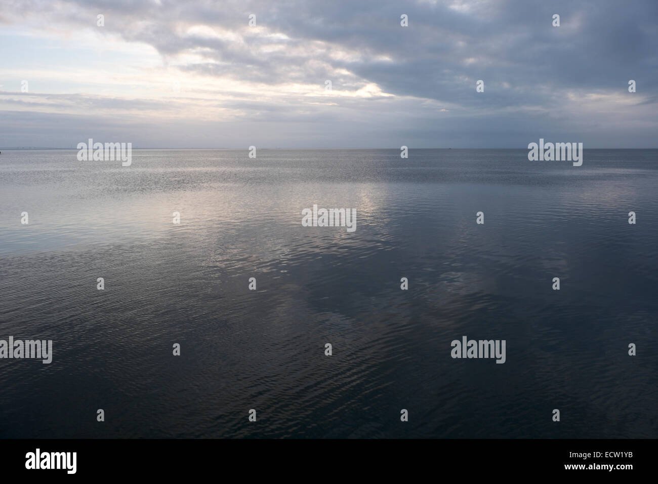 Laguna Madre appena prima del tramonto da South Padre Island Foto Stock