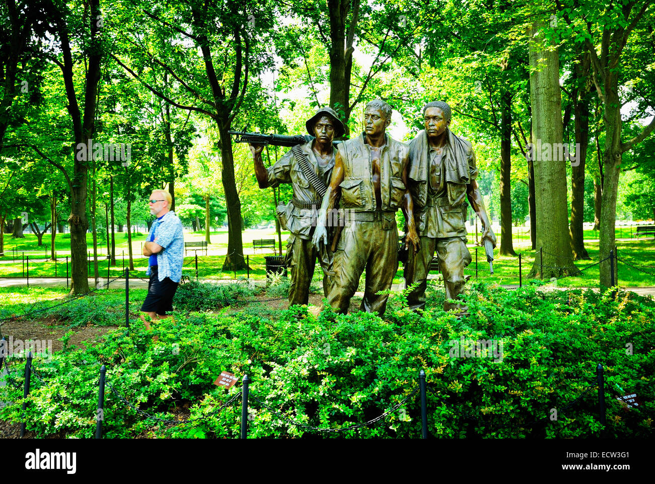 Vietnam Veterans Memorial statua Foto Stock