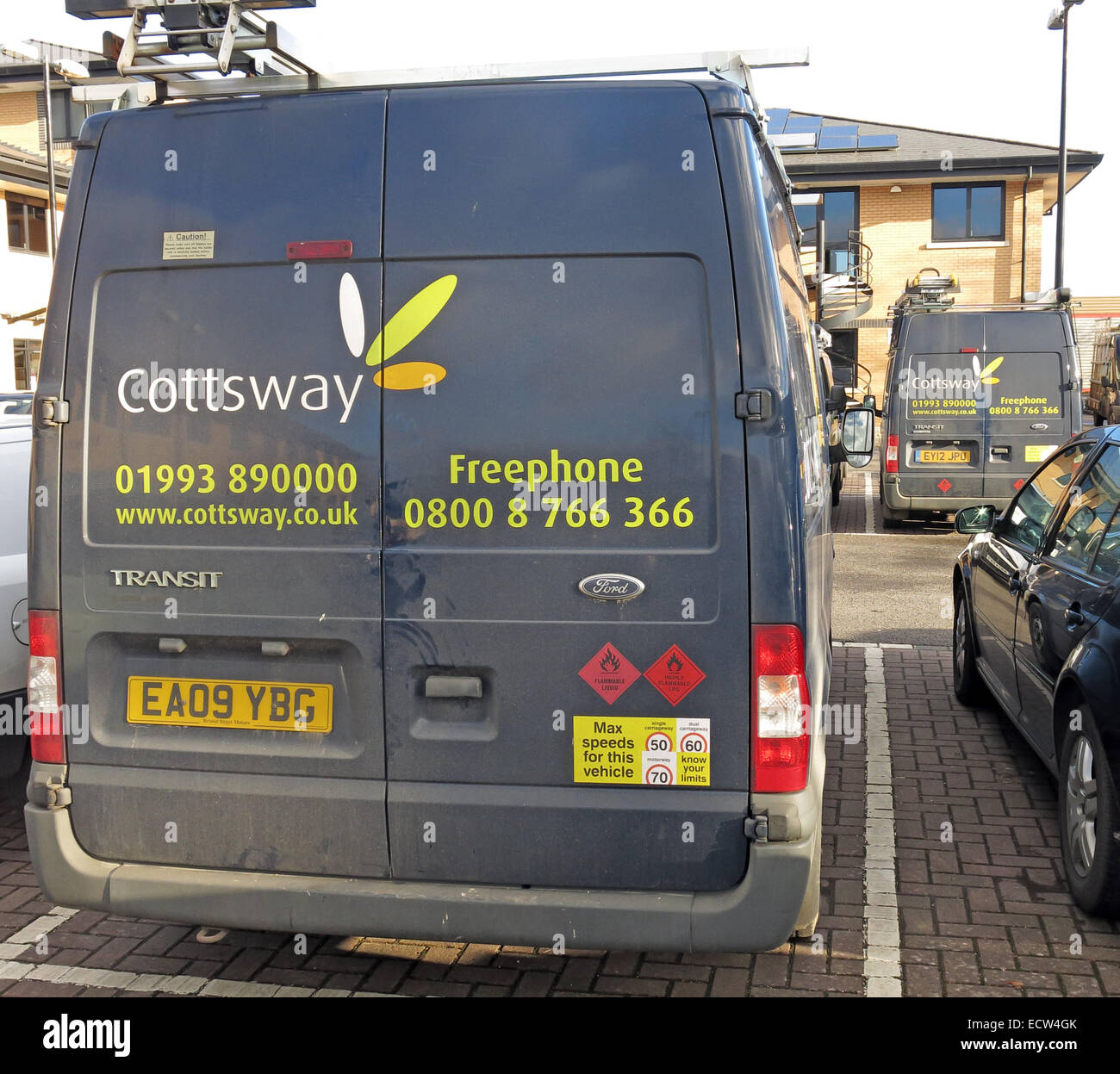 Cottsway Housing Association Van, Witney, West Oxfordshire, England, Regno Unito Foto Stock