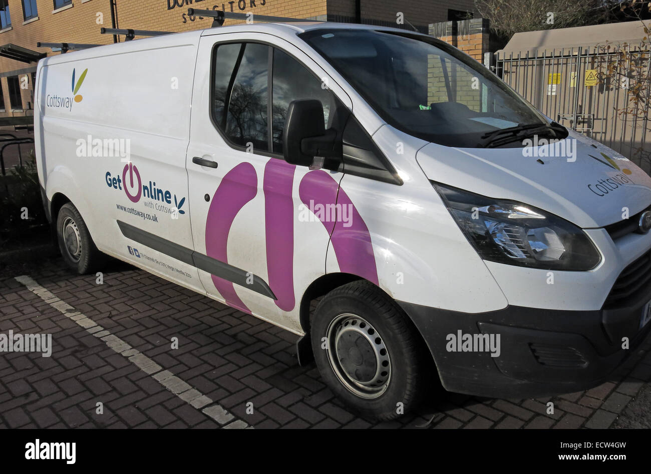 Cottsway Housing Association Van, Witney, West Oxfordshire, England, Regno Unito Foto Stock