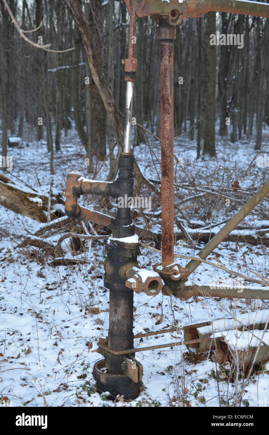 Olio pipeline bene Foto Stock