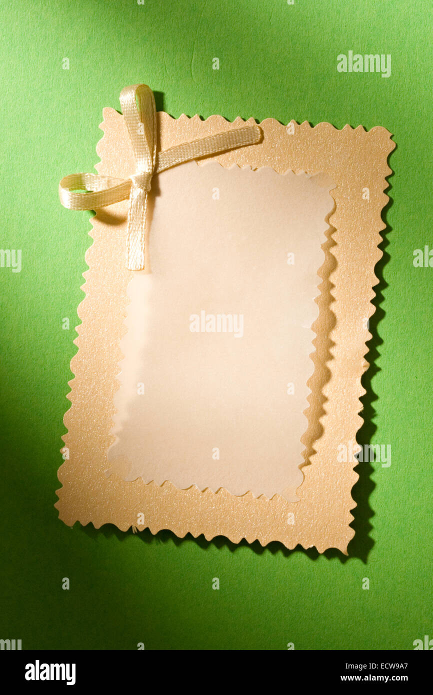 Biglietto di auguri isolato su sfondo verde Foto Stock