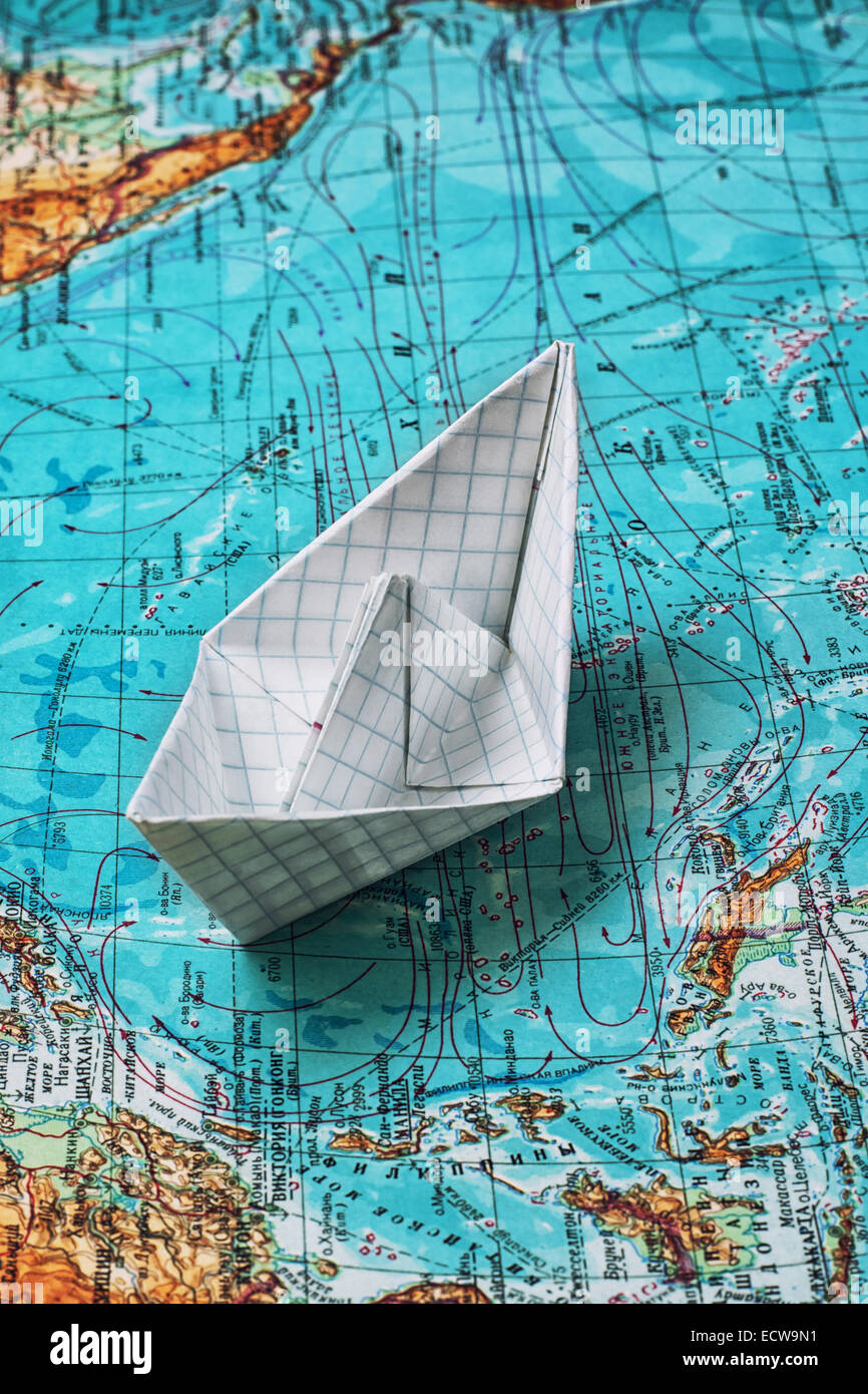 Compass,mappa dei principali strumenti turistici Foto Stock