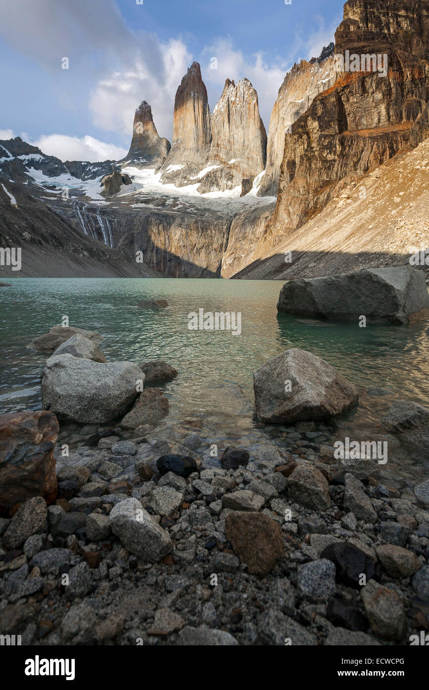 Torres del Paine. Parco Nazionale di Torres del Paine. La Patagonia. Cile Foto Stock