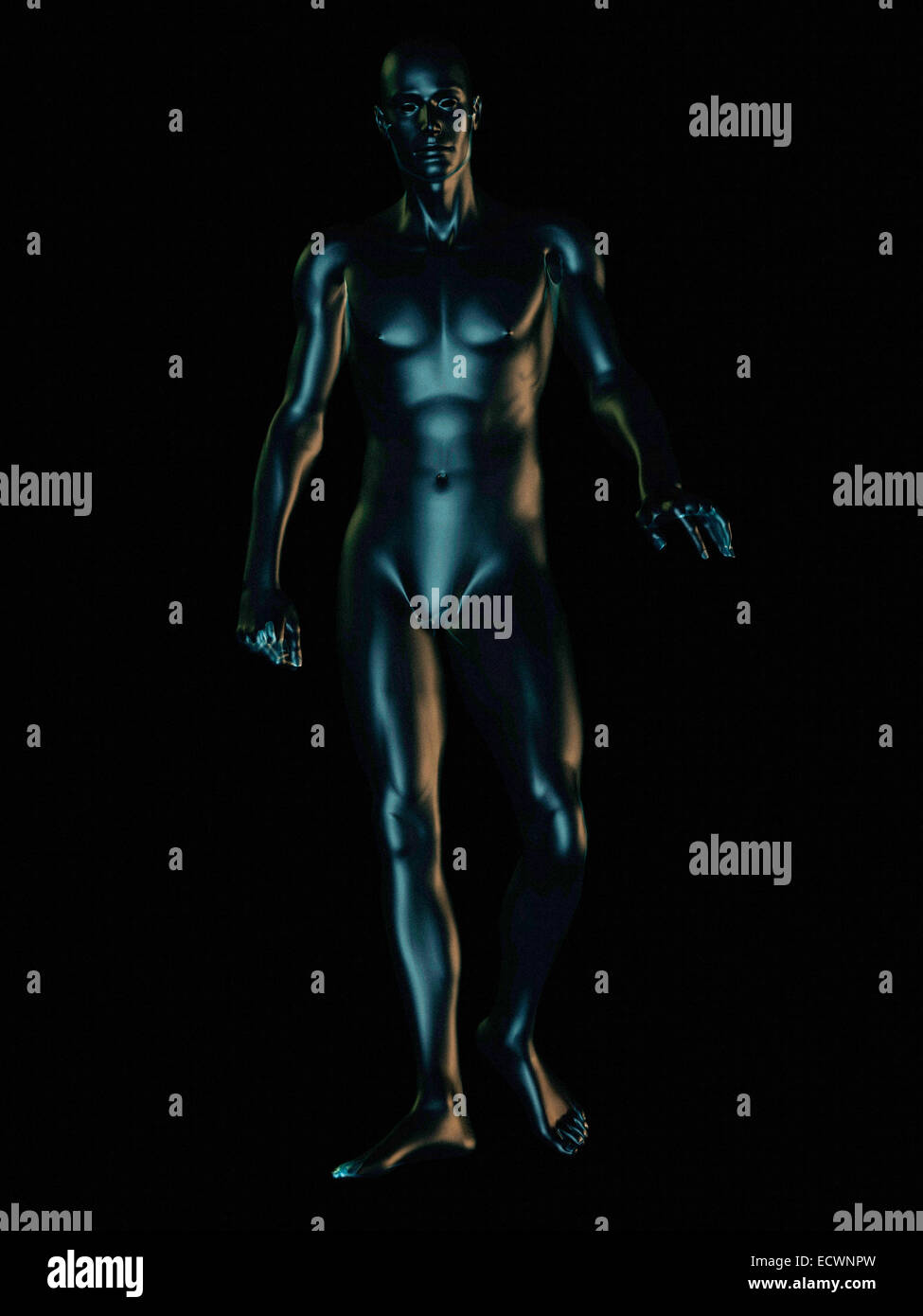 Illustrazione di un maschio umano figura Foto Stock