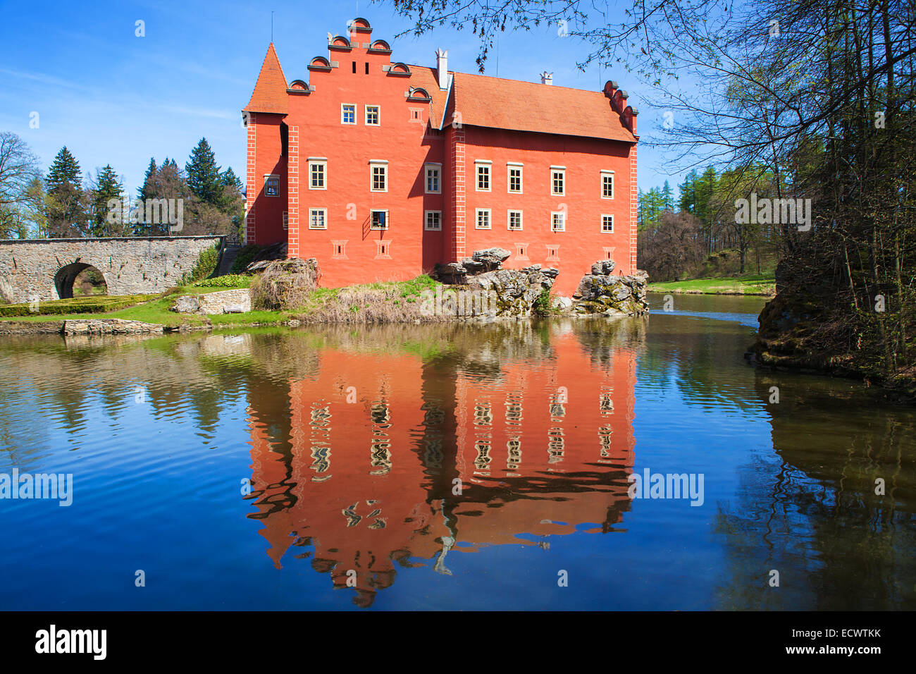 Cervena Lhota castello, Repubblica Ceca Foto Stock