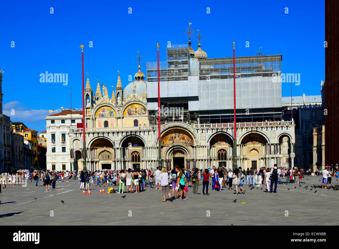 Basilica di San Marco Venezia Piazza Italia Europa il Mare Adriatico Grand Canal Foto Stock