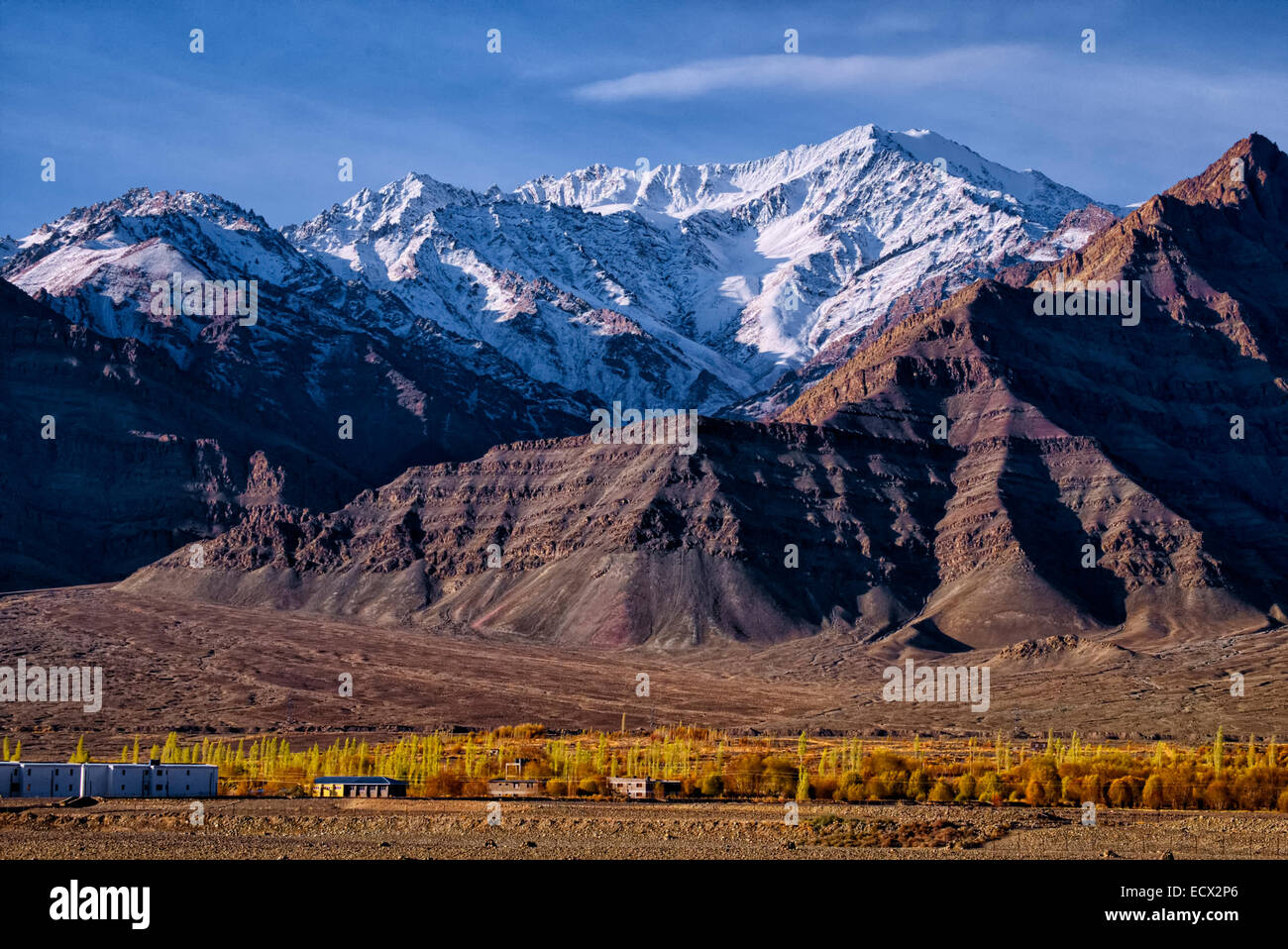 Ladakh contorno, Leh, Jammu Kashmir India Foto Stock