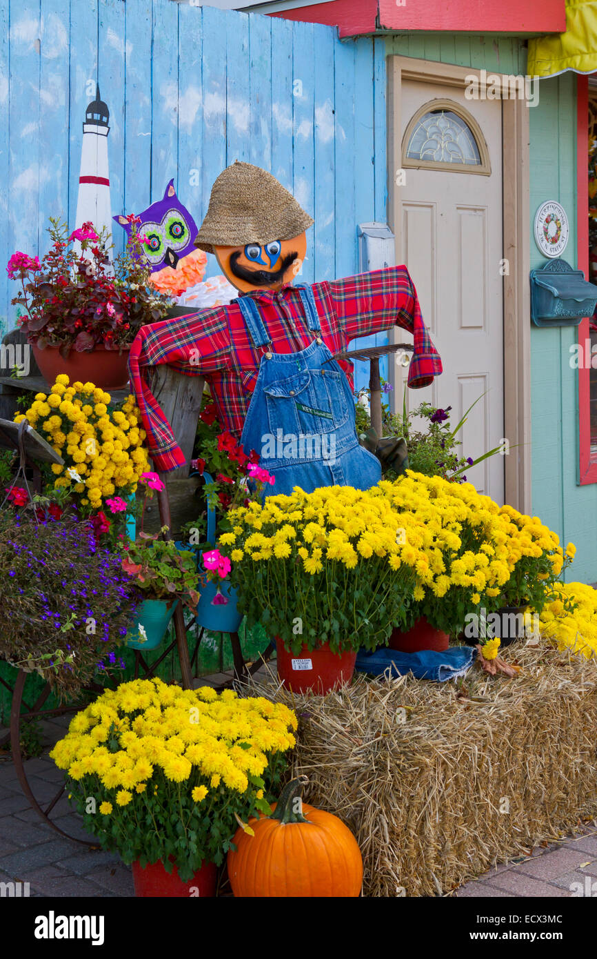 Il decor di caduta a San Ignace, Michigan, Penisola Superiore, STATI UNITI D'AMERICA. Foto Stock