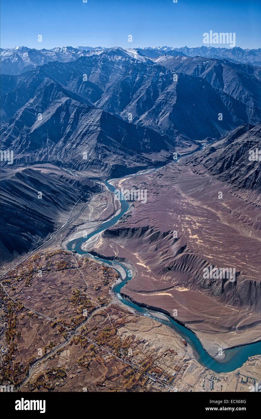 Sulla strada per Delhi dal Ladakh Leh, Jammu Kashmir India Foto Stock