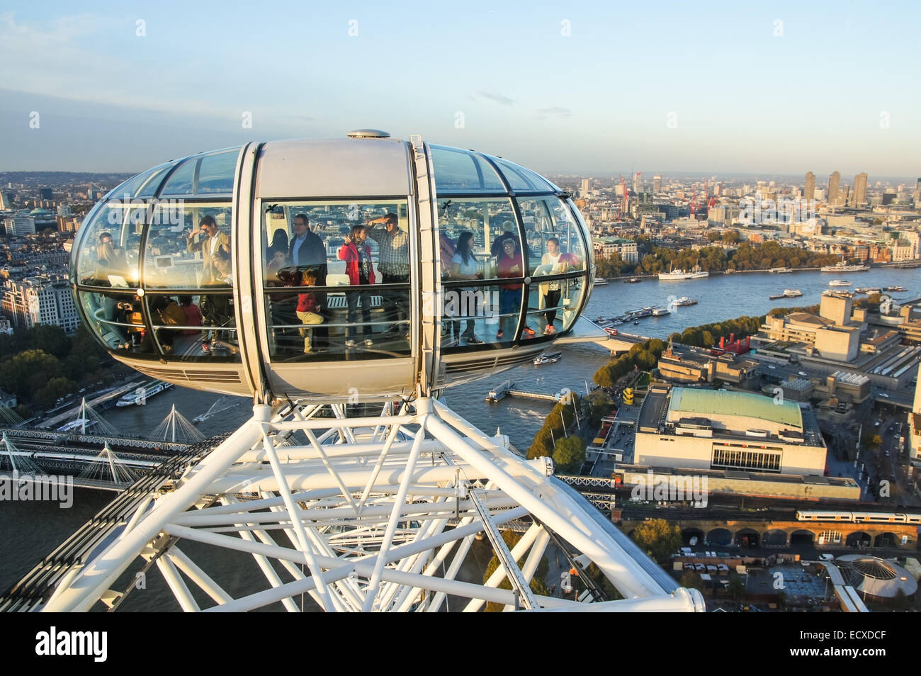 Vista panoramica dal London Eye capsula, Londra Inghilterra Regno Unito Regno Unito Foto Stock