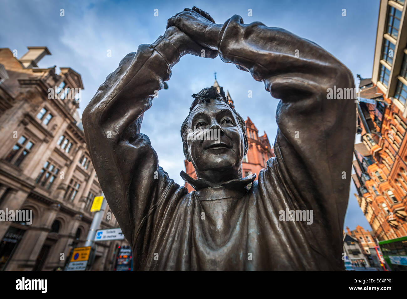 Brian Clough Statua in Nottingham Foto Stock