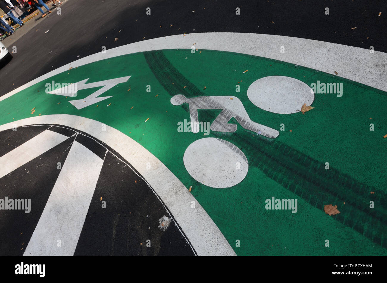 Escursioni in bicicletta lane, Rijssel di Lille in Francia. Foto Stock