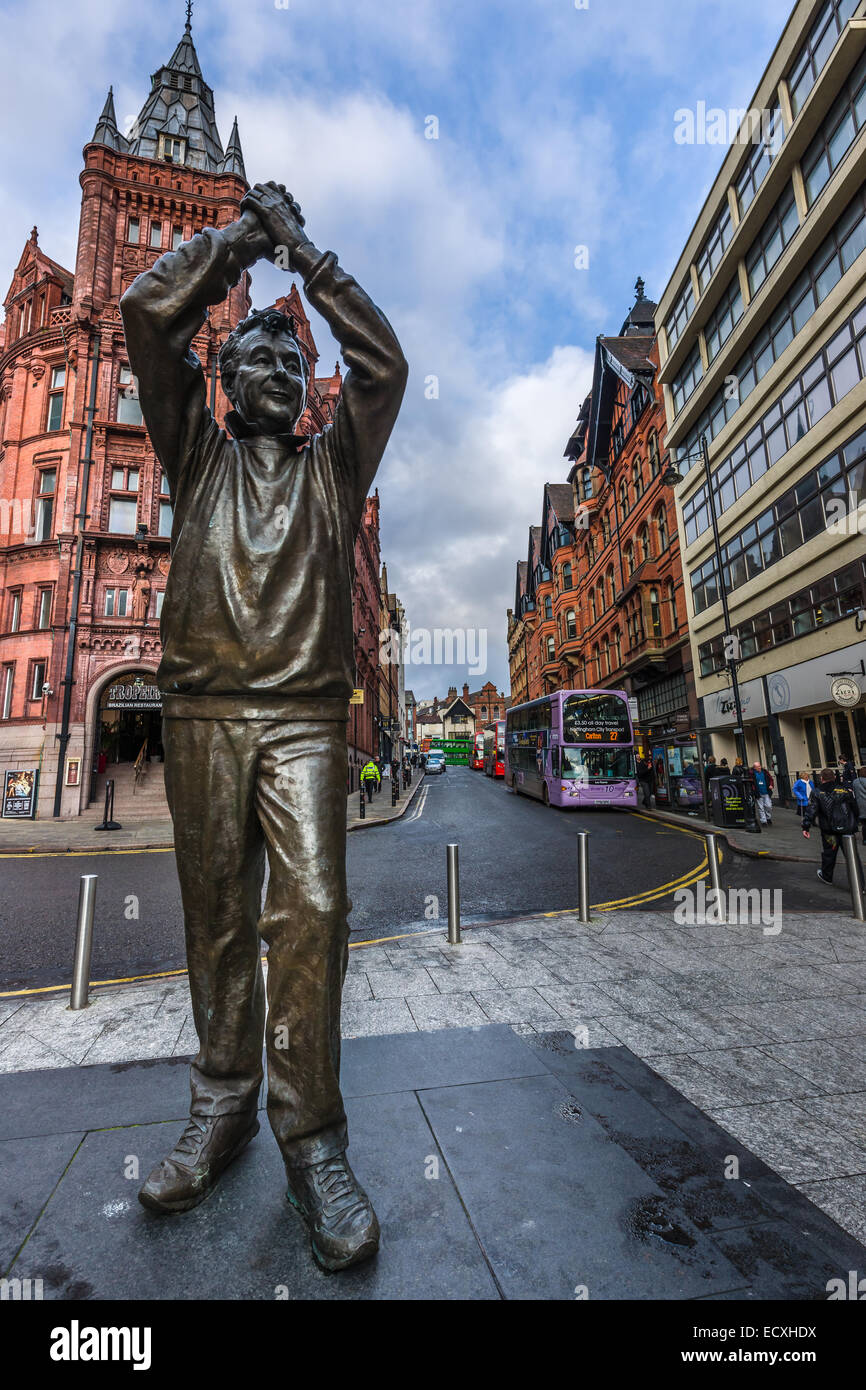 Brian Clough Statua in Nottingham Foto Stock
