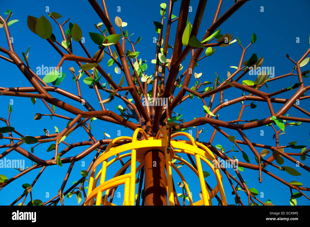 La liberazione, Urban alberi, Embarcadero a piedi, San Diego, California Foto Stock