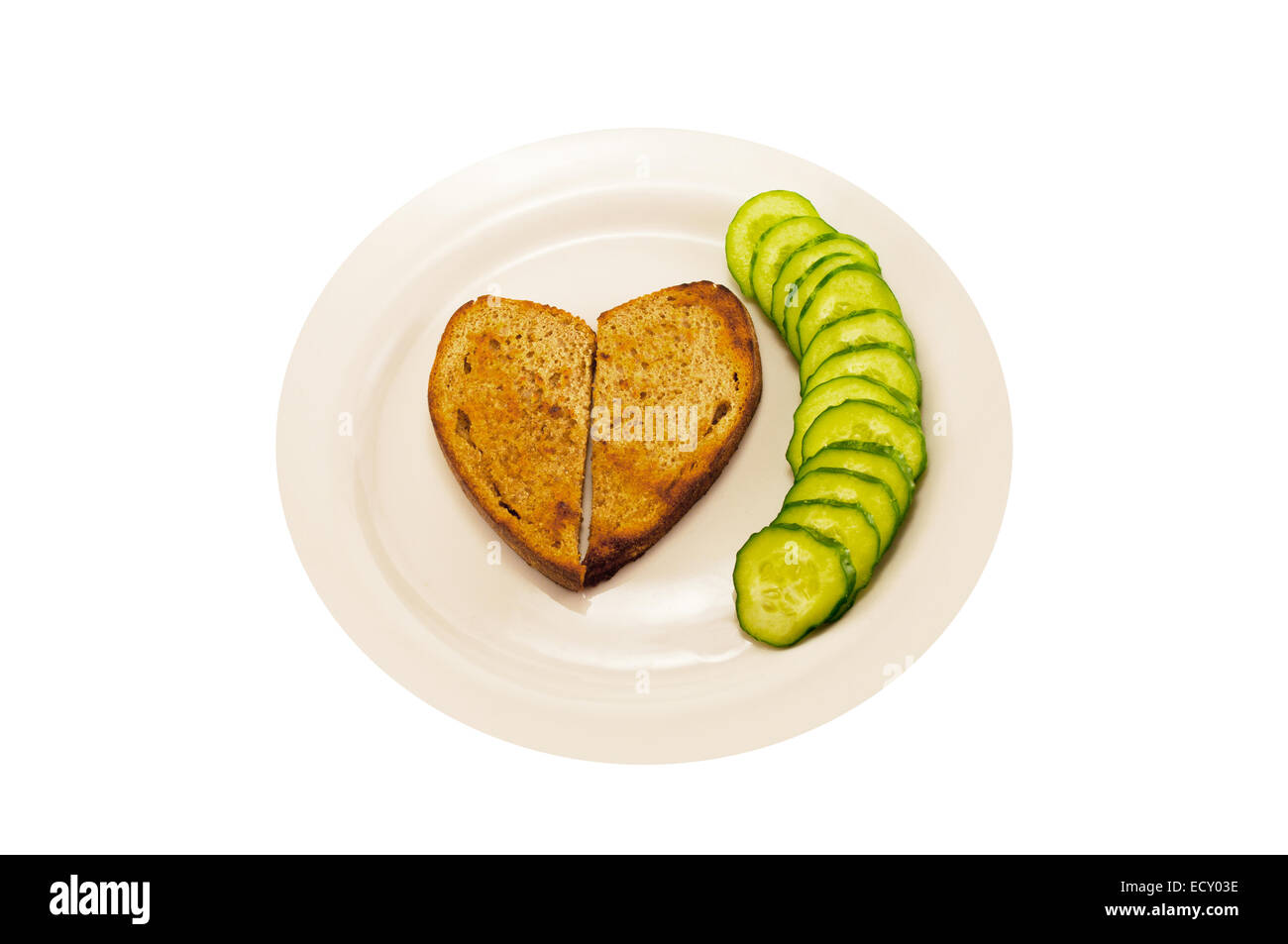 Toast e Cucumber green Foto Stock