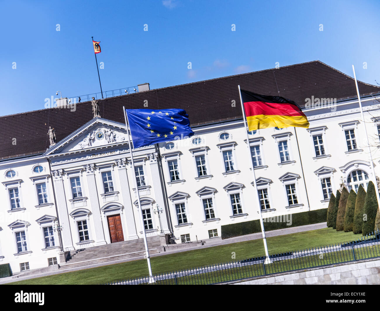 Schloss Bellevue di Berlino (presidente della germania) Foto Stock