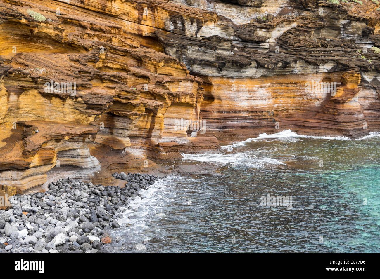 Gialle di montagna monumento naturale, Montaña Amarilla Monumento Naturale, San Miguel de Abona, Tenerife, Isole Canarie, Spagna Foto Stock