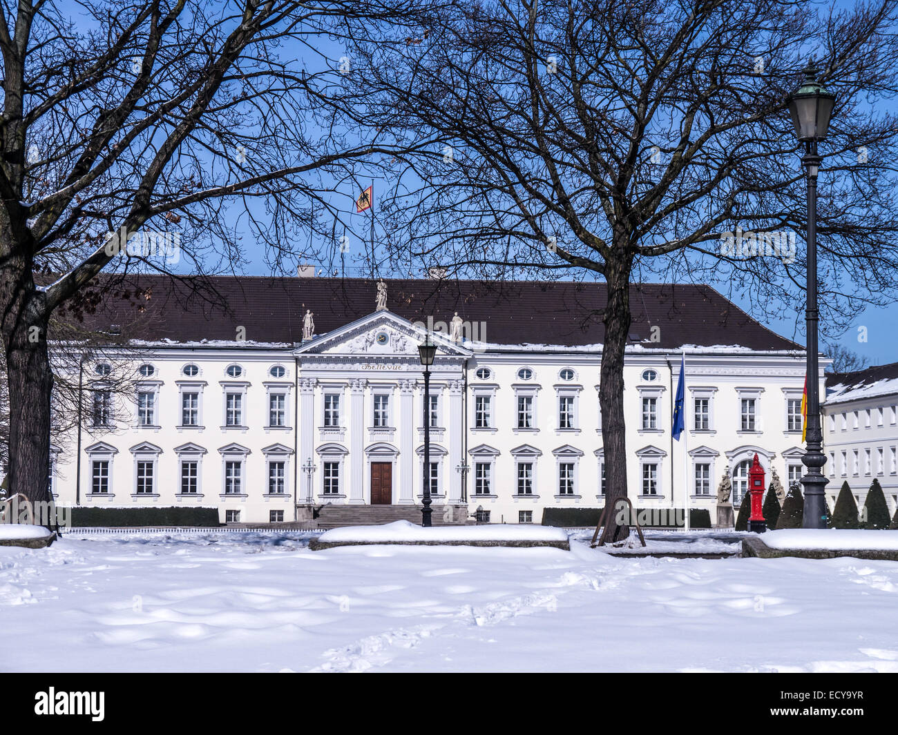 Schloss Bellevue di Berlino (presidente della germania) Foto Stock