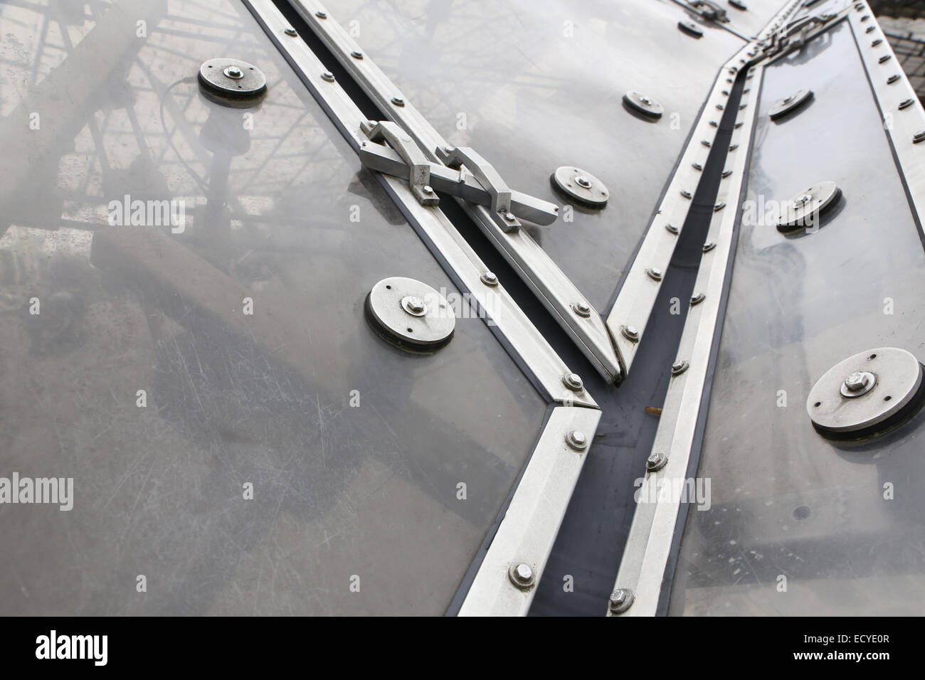 Vetro acrilico parco olimpico di monaco di baviera stadium Germania Foto Stock