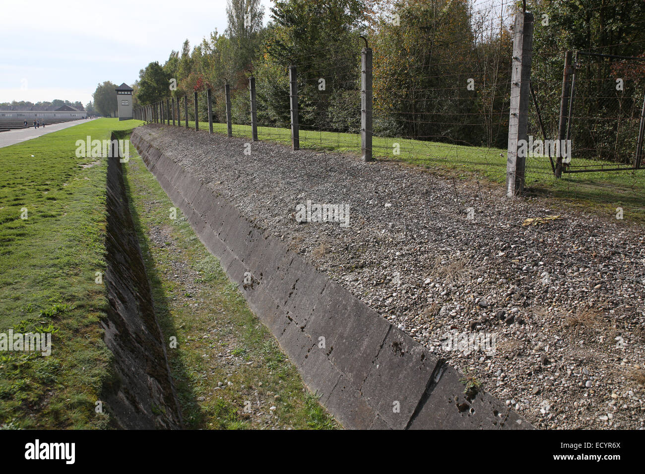 Campo di concentramento di Dachau Germania Foto Stock