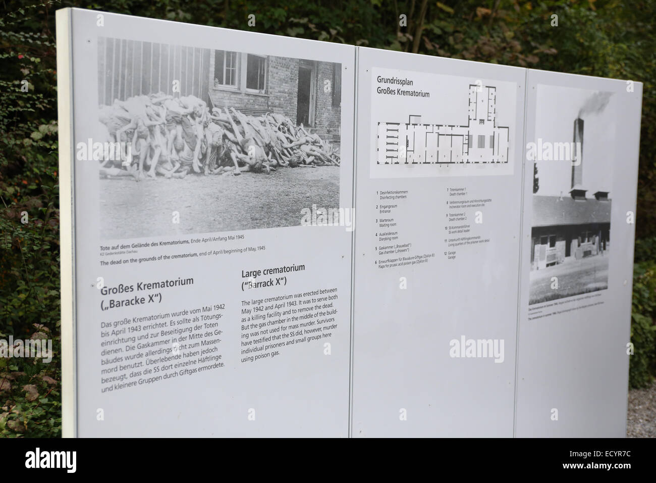 Dachau campo di concentramento nazista poster Foto Stock